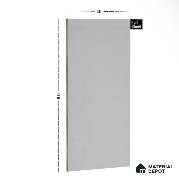 1001 BR Silver Brush 8 ft x 4 ft Texture Finish Decorative Laminate - 1 mm | Suitable for TV Unit, Wardrobe, Kitchen Cabinets