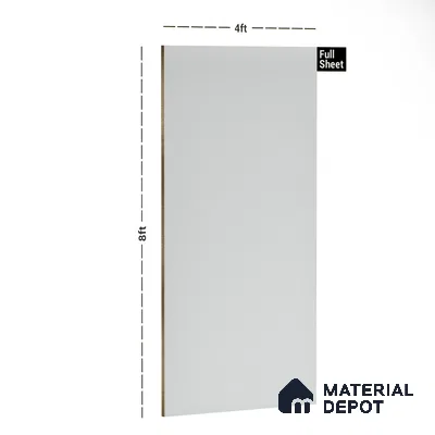 101 MG White 8 ft x 4 ft Texture Finish Decorative Laminate - 1.5 mm | Suitable for TV Unit, Wardrobe, Kitchen Cabinets