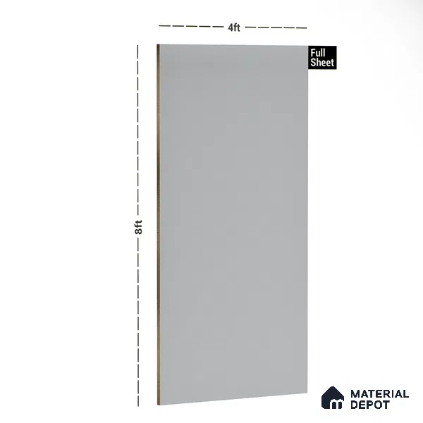 107 LU Snow White 8 ft x 4 ft Texture Finish Decorative Laminate - 1 mm  | Suitable for TV Unit, Wardrobe, Kitchen Cabinets | Matching Edgeband Code - (Rehau - 75637) | (E3 - 1001 HG)