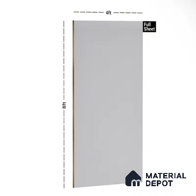 107 SI Snow White 8 ft x 4 ft Texture Finish Decorative Laminate - 1 mm  | Suitable for TV Unit, Wardrobe, Kitchen Cabinets | Matching Edgeband Code - (Rehau - 75637) | (E3 - 1001 MT)