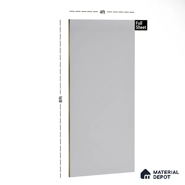 107 SI Snow White 8 ft x 4 ft Texture Finish Decorative Laminate - 1 mm  | Suitable for TV Unit, Wardrobe, Kitchen Cabinets | Matching Edgeband Code - (Rehau - 75637) | (E3 - 1001 MT)