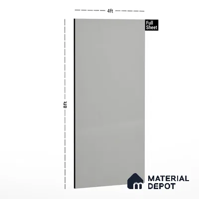 111 HG Frosty White 8 ft x 4 ft High Gloss Finish Decorative Laminate - 1 mm  | Suitable for TV Unit, Wardrobe, Kitchen Cabinets | Matching Edgeband Code - (Rehau - 114000) | (E3 - 1000 HG)