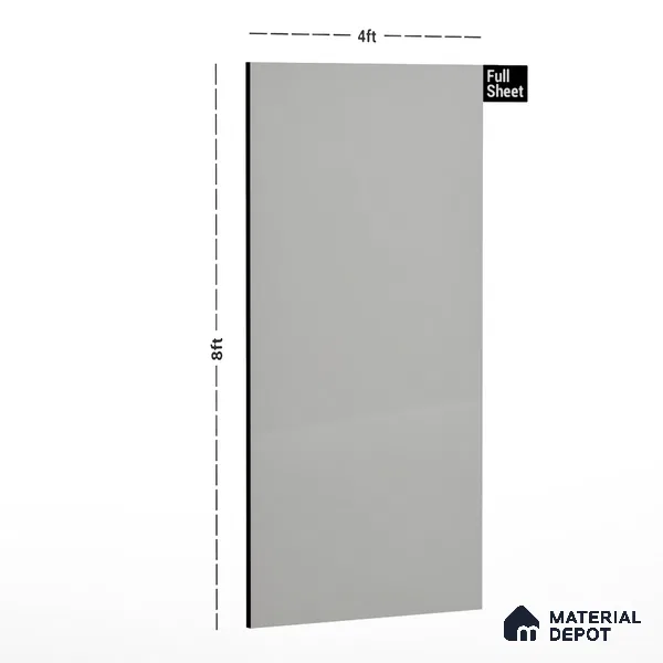 111 HG Frosty White 8 ft x 4 ft High Gloss Finish Decorative Laminate - 1 mm | Suitable for TV Unit, Wardrobe, Kitchen Cabinets | Matching Edgeband Code - (Rehau - 114000) | (E3 - 1000 HG)