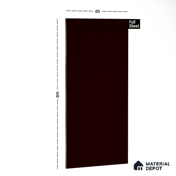 181 LU Vintage Burgundy 8 ft x 4 ft Texture Finish Decorative Laminate - 1 mm  | Suitable for TV Unit, Wardrobe, Kitchen Cabinets | Matching Edgeband Code - (Rehau - 75619) | (E3 - 1510 HG)