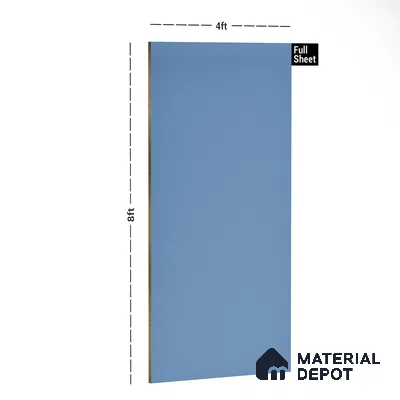 254 SU Thistle Blue 8 ft x 4 ft Suede Finish Decorative Laminate - 1 mm | Suitable for TV Unit, Wardrobe, Kitchen Cabinets