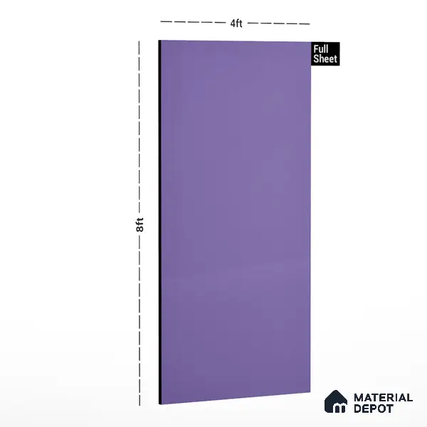 261 LU Lavender 8 ft x 4 ft Texture Finish Decorative Laminate - 1 mm  | Suitable for TV Unit, Wardrobe, Kitchen Cabinets | Matching Edgeband Code - (Rehau - 112038) | (E3 - 1520 HG)