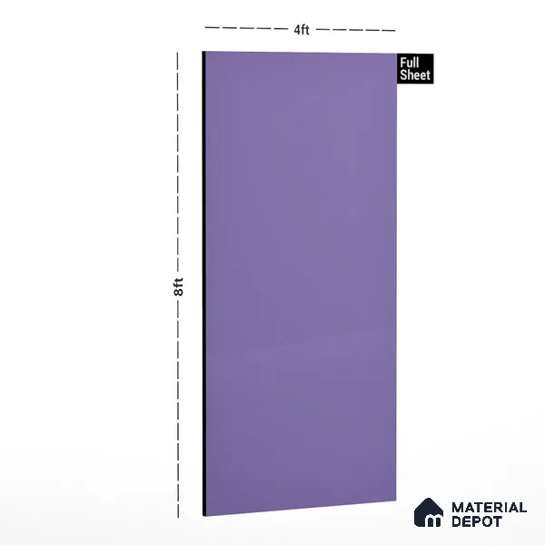 261 SU Lavender 8 ft x 4 ft Suede Finish Decorative Laminate - 1 mm | Suitable for TV Unit, Wardrobe, Kitchen Cabinets
