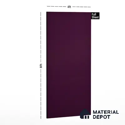 266 LU Antique Violet 8 ft x 4 ft Texture Finish Decorative Laminate - 1 mm  | Suitable for TV Unit, Wardrobe, Kitchen Cabinets | Matching Edgeband Code - (Rehau - 110236) | (E3 - 1038 HG)