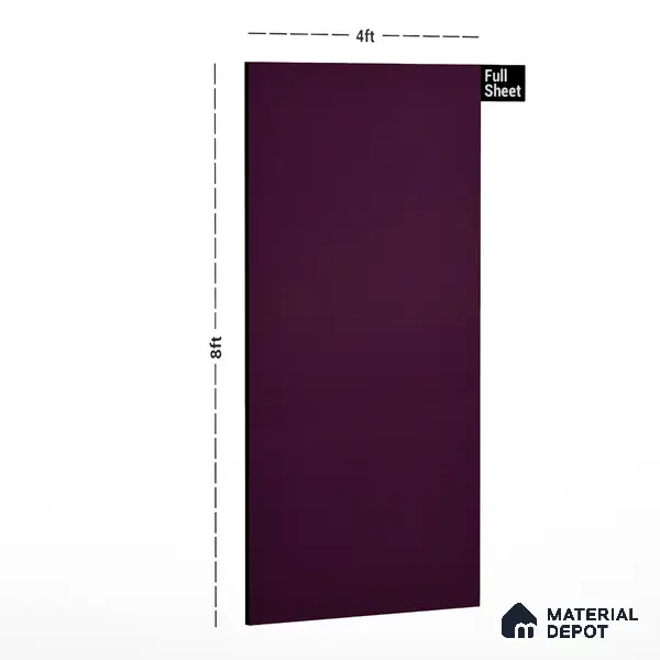 266 LU Antique Violet 8 ft x 4 ft Texture Finish Decorative Laminate - 1 mm | Suitable for TV Unit, Wardrobe, Kitchen Cabinets | Matching Edgeband Code - (Rehau - 110236) | (E3 - 1038 HG)