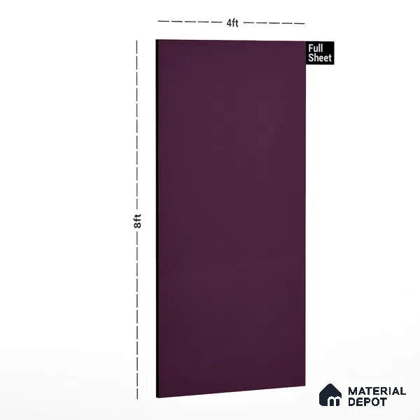 266 SU Antique Violet 8 ft x 4 ft Suede Finish Decorative Laminate - 1 mm | Suitable for TV Unit, Wardrobe, Kitchen Cabinets