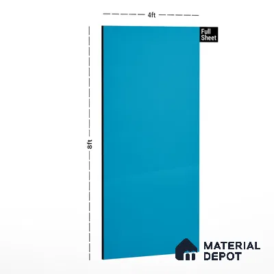 3241 HG Blue Blush 8 ft x 4 ft High Gloss Finish Decorative Laminate - 1 mm  | Suitable for TV Unit, Wardrobe, Kitchen Cabinets | Matching Edgeband Code - (Rehau - 112349) | (E3 - 1030 HG)