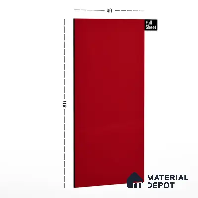 80195 SU Blood Red 8 ft x 4 ft Texture Finish Liner Laminate - 0.8 mm | Suitable for TV Unit, Wardrobe, Kitchen Cabinets