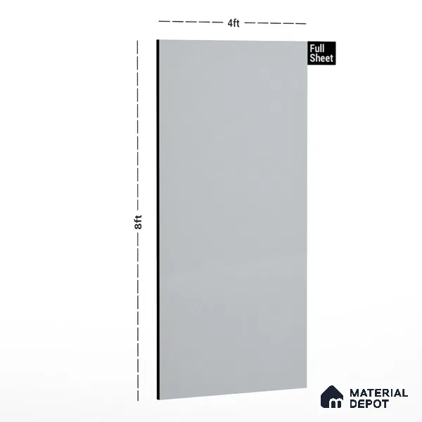 80106 SU Snow White 8 ft x 4 ft Texture Finish Liner Laminate - 0.8 mm | Suitable for TV Unit, Wardrobe, Kitchen Cabinets
