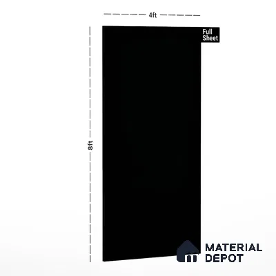 80293 SU Black 8 ft x 4 ft Texture Finish Liner Laminate - 0.8 mm | Suitable for TV Unit, Wardrobe, Kitchen Cabinets