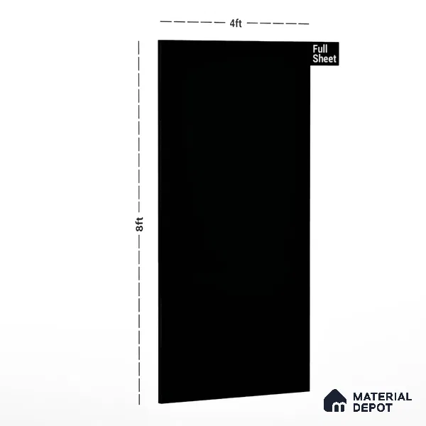 80293 SU Black 8 ft x 4 ft Texture Finish Liner Laminate - 0.8 mm | Suitable for TV Unit, Wardrobe, Kitchen Cabinets