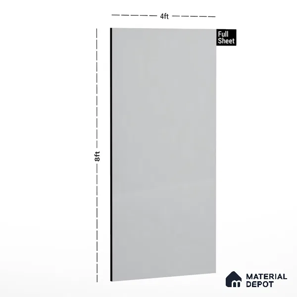 80101 SU White 8 ft x 4 ft Texture Finish Liner Laminate - 0.8 mm | Suitable for TV Unit, Wardrobe, Kitchen Cabinets