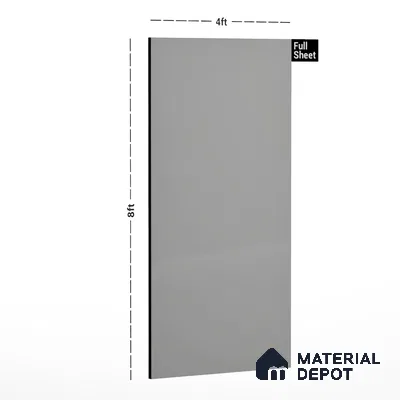 DG 614 Light Grey Glossy Finish Decorative Laminate - 1 mm