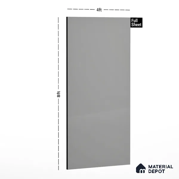 DG 614 Light Grey Glossy Finish Decorative Laminate - 1 mm