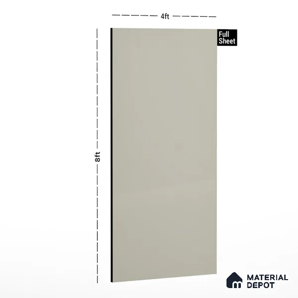 Beige Solid Colors Look 901 VGA Egg White 8 ft x 4 ft Matte Finish Decorative Laminate - 1 mm | Suitable for Living Room, Kitchen, Office