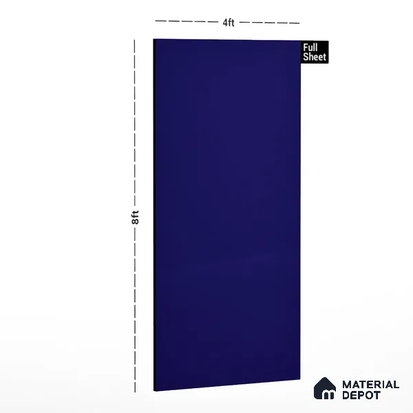 Blue Solid Colors Look 908 MT Sky Blue 8 ft x 4 ft Suede Finish Decorative Laminate - 1 mm | Suitable for Living Room, Kitchen, Office