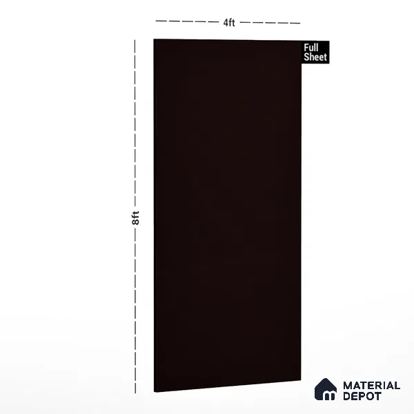 Black Solid Colors Look 910 RB22 Persion Red 8 ft x 4 ft Suede Finish Decorative Laminate - 1 mm | Suitable for Living Room, Kitchen, Office