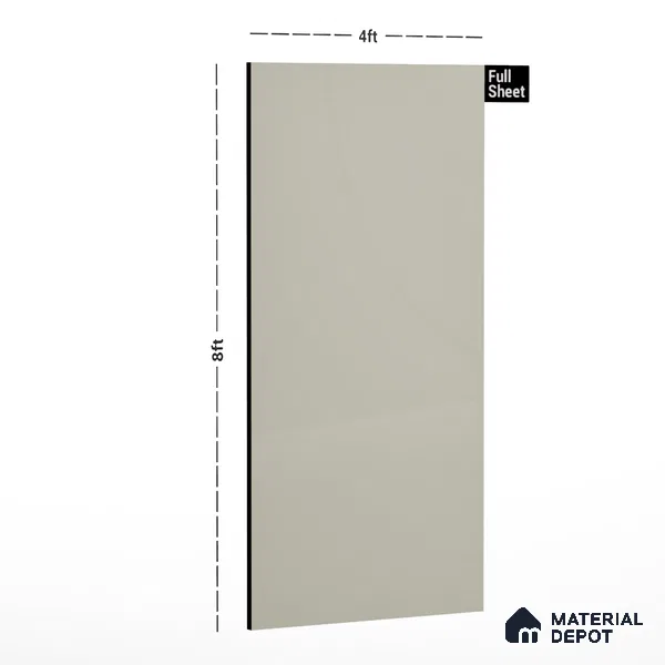 Grey Solid Colors Look 901 VGA Egg White 8 ft x 4 ft High Gloss Finish Decorative Laminate - 1 mm | Suitable for Living Room, Kitchen, Office