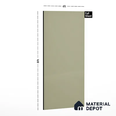 Grey Solid Colors Look 902 HGL 8 ft x 4 ft High Gloss Finish Decorative Laminate - 1 mm | Suitable for Living Room, Kitchen, Office