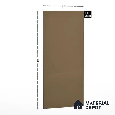 Brown Solid Colors Look 919 STN Moch Stone 8 ft x 4 ft High Gloss Finish Decorative Laminate - 1 mm | Suitable for Living Room, Kitchen, Office