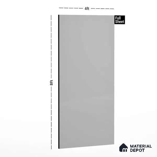 Violet Solid Colors Look 903 HGL Grey 8 ft x 4 ft High Gloss Finish Decorative Laminate - 1 mm | Suitable for Living Room, Kitchen, Office