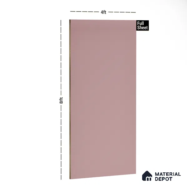 Pink Solid Colors Look MT 710 8 ft x 4 ft Matte Finish 6H Anti Scratch Acrylic Laminate - 1.5 mm | Suitable for TV Unit, Wardrobe, Kitchen Cabinets