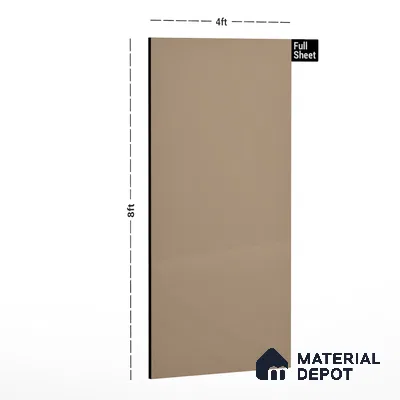 SA 108 Toffee Brown 8 ft x 4 ft High Gloss Finish 6H Anti Scratch Acrylic Laminate - 1.5 mm