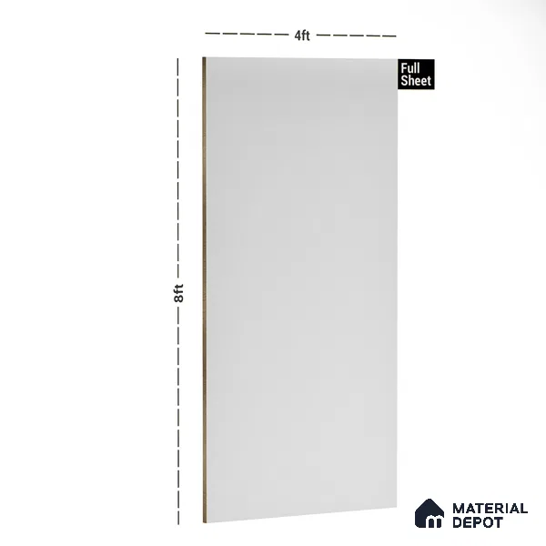 LM 12497 Glazze Series 8 ft x 4 ft Solid Glossy Finish Acrylic Laminate - 1.5 mm