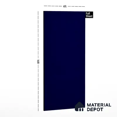 Blue Solid Colors Look 8038 AHG 8 ft x 4 ft High Gloss Finish Decorative Laminate - 0.8 mm | Suitable for Living Room, Kitchen, Office