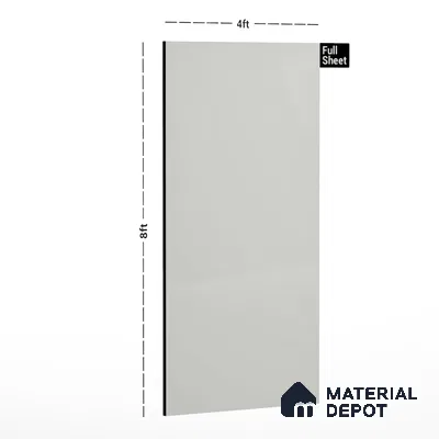 White Solid Colors Look 8709 SF 8 ft x 4 ft Suede Finish Decorative Laminate - 0.8 mm | Suitable for Living Room, Kitchen, Office