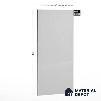 White Solid Colors Look 8709 MF 8 ft x 4 ft Matte Finish Decorative Laminate - 0.8 mm | Suitable for Living Room, Kitchen, Office