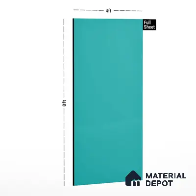 Blue Solid Colors Look 8314 SF 8 ft x 4 ft Suede Finish Decorative Laminate - 0.8 mm | Suitable for Living Room, Kitchen, Office