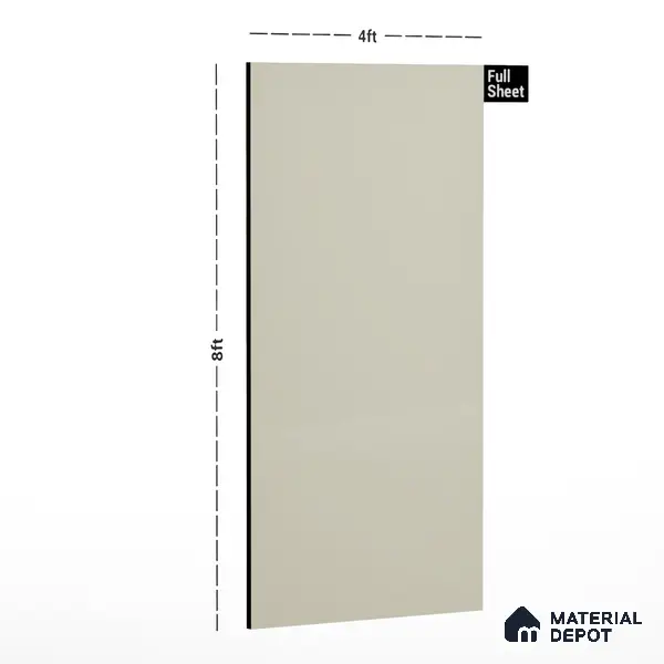 Ivory Solid Colors Look 8303 SF 8 ft x 4 ft Suede Finish Decorative Laminate - 0.8 mm | Suitable for Living Room, Kitchen, Office