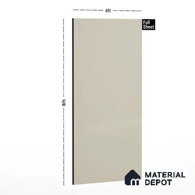 Ivory Solid Colors Look 8003 MF 8 ft x 4 ft Matte Finish Decorative Laminate - 0.8 mm | Suitable for Living Room, Kitchen, Office