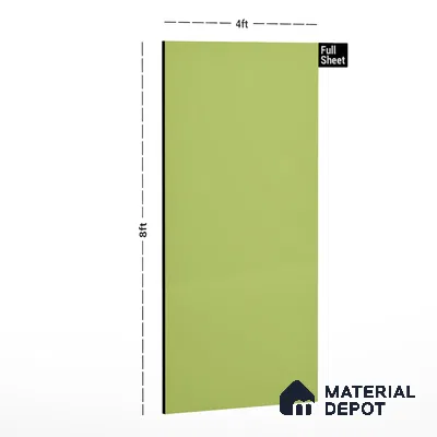 Green Solid Colors Look 8318 SF 8 ft x 4 ft Suede Finish Decorative Laminate - 0.8 mm | Suitable for Living Room, Kitchen, Office