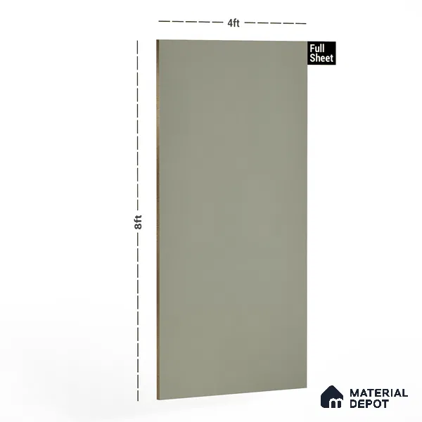 Grey Solid Colors Look 1010 PHG 8 ft x 4 ft High Gloss Finish Decorative Laminate - 1 mm | Suitable for Living Room, Kitchen, Office