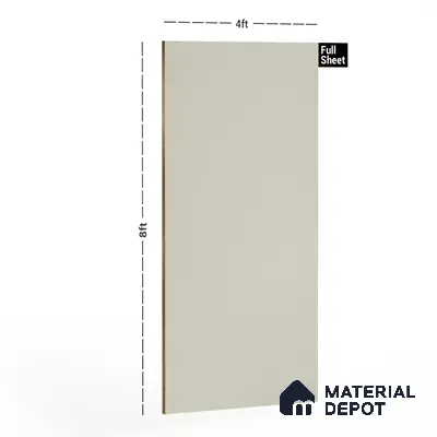 Ivory Solid Colors Look 1303 MF 8 ft x 4 ft Matte Finish Decorative Laminate - 1 mm | Suitable for Living Room, Kitchen, Office