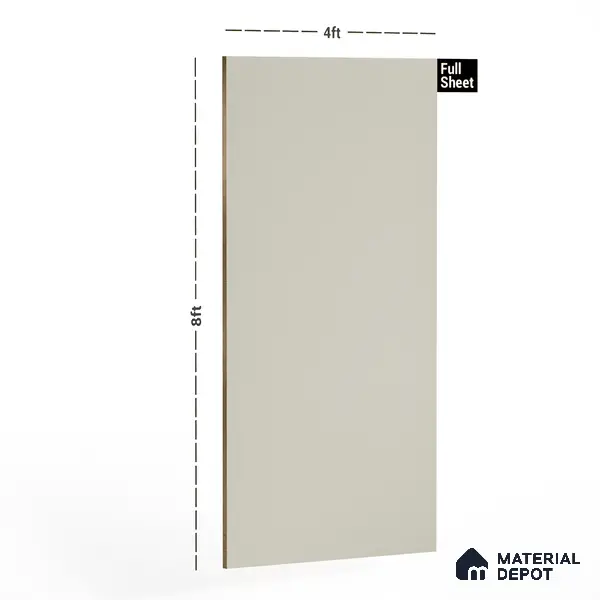 Ivory Solid Colors Look 1303 MF 8 ft x 4 ft Matte Finish Decorative Laminate - 1 mm | Suitable for Living Room, Kitchen, Office