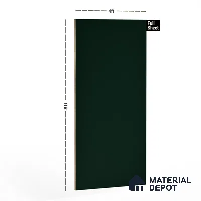 Green Solid Colors Look 1315 SF 8 ft x 4 ft Suede Finish Decorative Laminate - 1 mm | Suitable for Living Room, Kitchen, Office