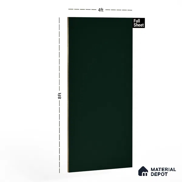 Green Solid Colors Look 1315 SF 8 ft x 4 ft Suede Finish Decorative Laminate - 1 mm | Suitable for Living Room, Kitchen, Office