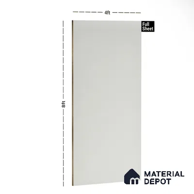 Watwin 1005 Beta White 8 ft x 4 ft Colorave Series PVC Laminate - 1.25 mm
