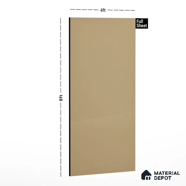 GA 4020 8 ft x 4 ft High Gloss Finish 6H Antiscratch Acrylic Laminate - 1.5 mm | Suitable for Living Room, Kitchen, Office | Matching Edgeband Code EB 4020
