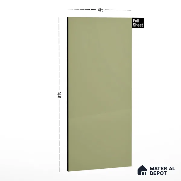 GA 4009 8 ft x 4 ft High Gloss Finish 6H Antiscratch Acrylic Laminate - 1.5 mm | Suitable for Living Room, Kitchen, Office | Matching Edgeband Code EB 4009