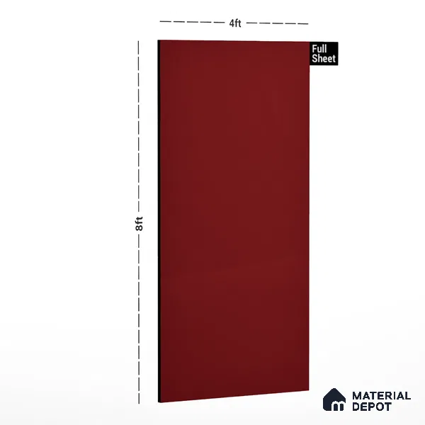GA 4024 8 ft x 4 ft High Gloss Finish 6H Antiscratch Acrylic Laminate - 1.5 mm | Suitable for Living Room, Kitchen, Office | Matching Edgeband Code EB 4024