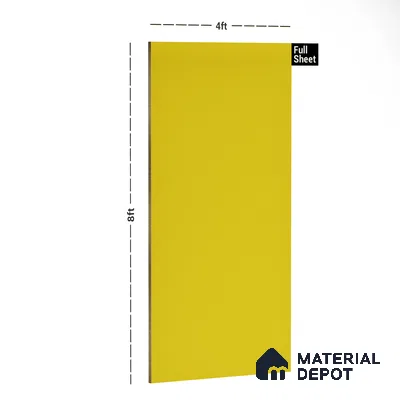LM 12514 Glazze Series 8 ft x 4 ft Solid Glossy Finish Acrylic Laminate - 1.5 mm