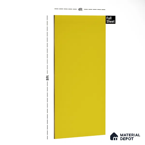 LM 12514 Glazze Series 8 ft x 4 ft Solid Glossy Finish Acrylic Laminate - 1.5 mm